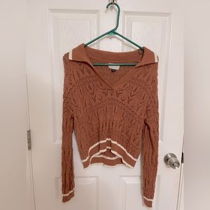 Universal Thread Collard Polo Pullover Sweater